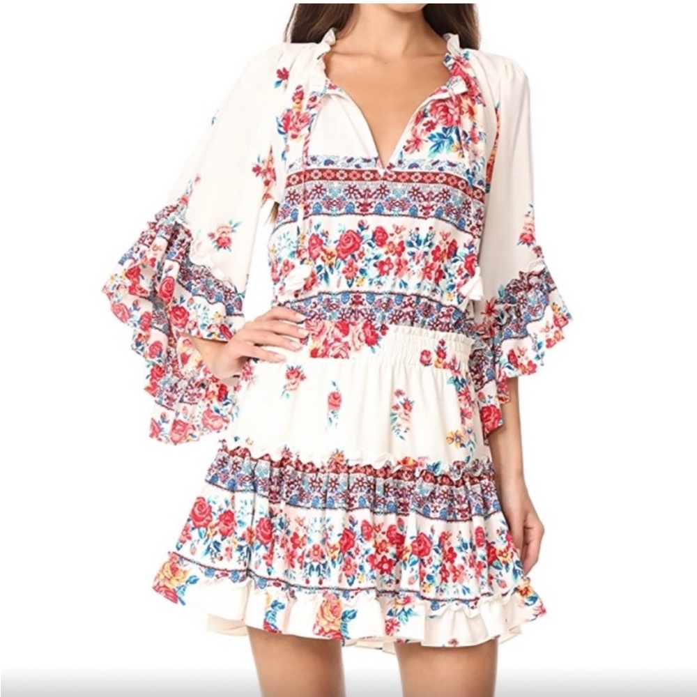 MISA Los Angeles Ximena Ruffled Floral Print Mini